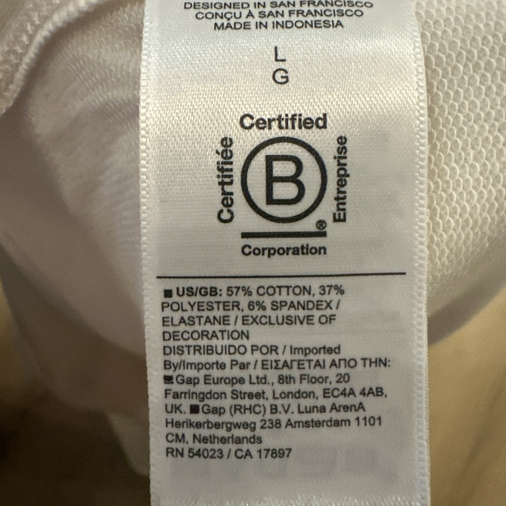 Athleta Women's Pullover V-Neck Cream Sport Vest Sweatshirt Large Retroterry NWT - Picture 9 of 10
